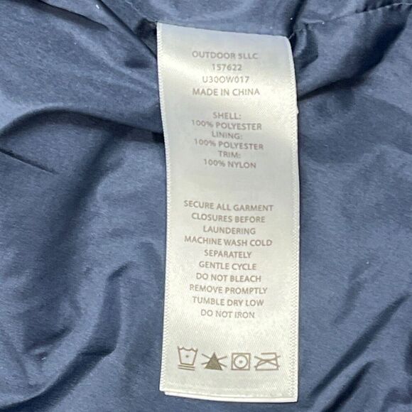 Eddie Bauer Jacket Youth L 14 Blue Zip Sherpa Fleece Layer Pockets Collarless - Picture 7 of 9